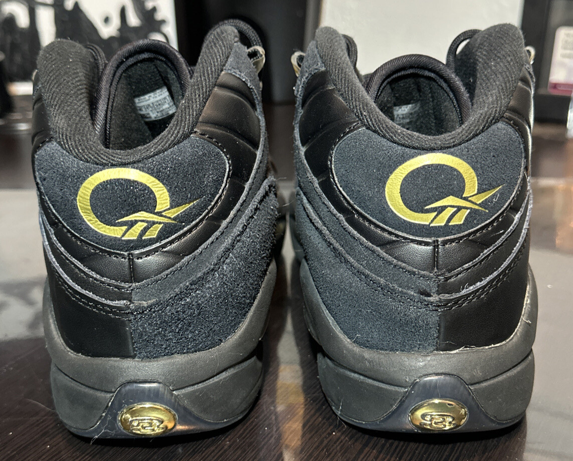 Reebok Question Mid Lux Basketball Shoes Big Kids Sz 6 Black  display picture 1