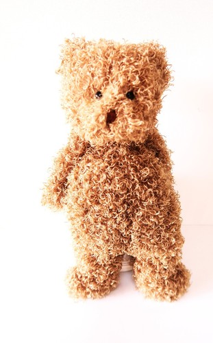 OURS en peluche à bouclettes de COLLECTION normes Europ. CE• H: 30 cm . - Photo 2/4