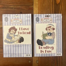 Janlynn Raggedy Ann I Love To Read Counted Cross Stitch Kit #077-0116/ #077-0111