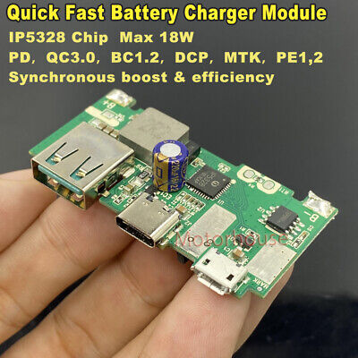 SaiDian 1Pcs USB C Lithium Battery Charger Board Quick Charge Module QC3.0 DIY Power Bank SaiDian 1Pcs USB C Lithium Battery Charger Board Quick Charge Module QC3.0 DIY Power Bank