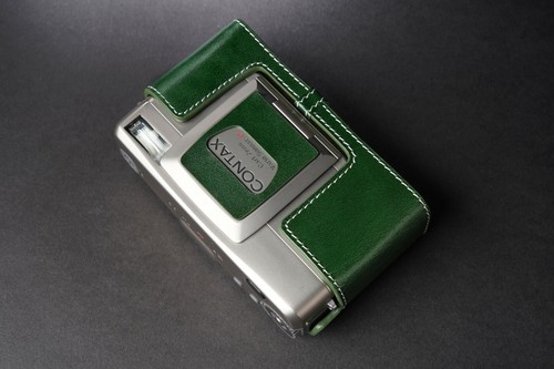 Handmade Genuine Real Leather Half Camera Case Bag Cover for CONTAX TVS iii - Picture 30 of 42