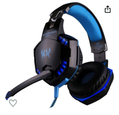  New Kotion Each G2000 ProGaming Headset in Box, Immersive Noise Cancelling Mic
