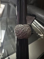 Sterling Silver Marcasite Ring Size 6.25