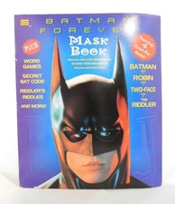 Batman Forever Niños Máscara Libro Punch-Out 4 Máscaras Actividades Nuevo 1995