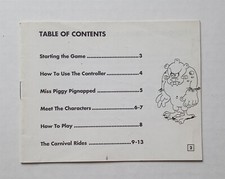 Nintendo NES - manual only for Muppet Adventure - original, missing cover