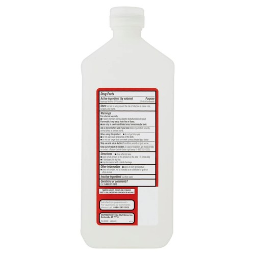 Equate 91% Isopropyl Alcohol Antiseptic Liquid, Resealable, 6 PACK, 6 x 32 fl oz - Picture 3 of 9