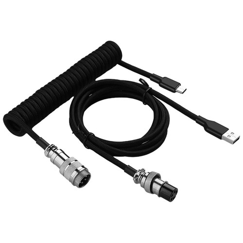 1.5M Coiled Keyboard Cable USB C Custom Cord for Mechanical Gaming Keyboard PR - 第 13/13 張圖片