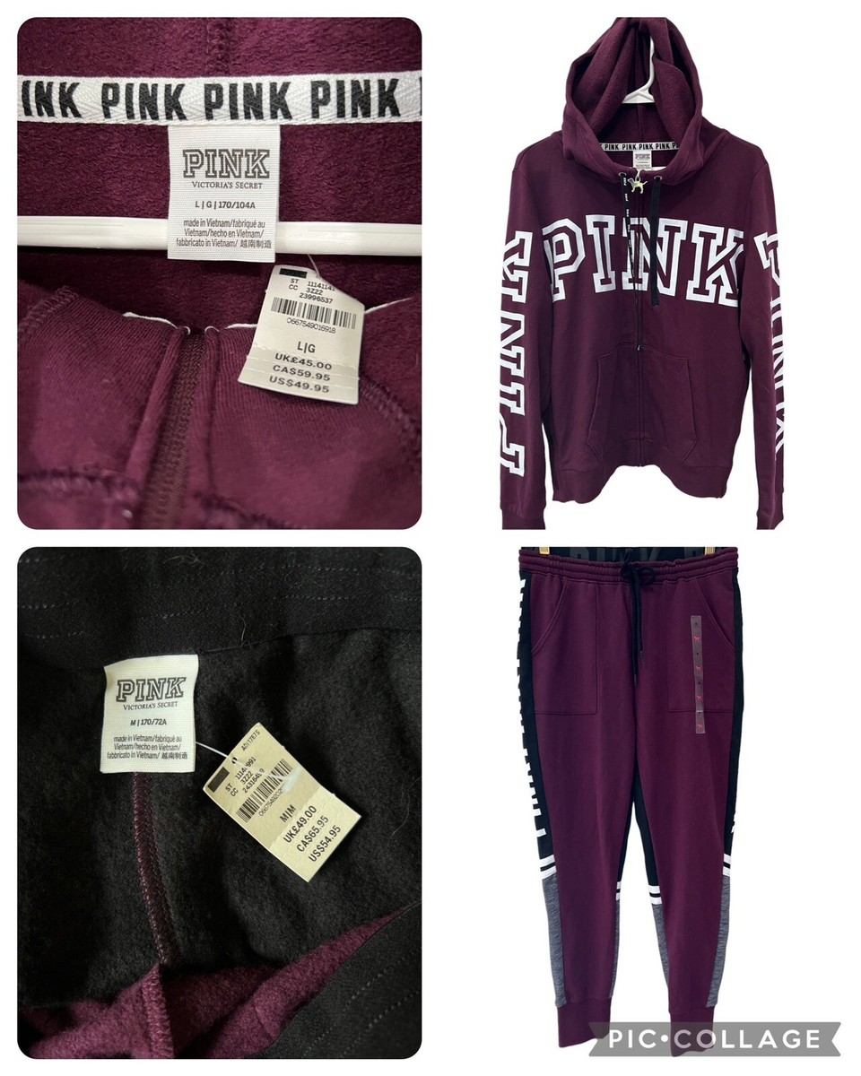 Victoria's Secret Pink Women's Hoodie Sweatpants Set Jogger Tracksuit  Lounge New | eBay