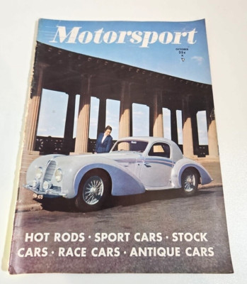 Vintage Motorsport Magazine 1951 October Hot Rods Race Cars Stock Cars