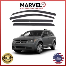 Out-Channel Window Vent Visor Rain Guards Deflectors for Dodge Journey 2009-2020
