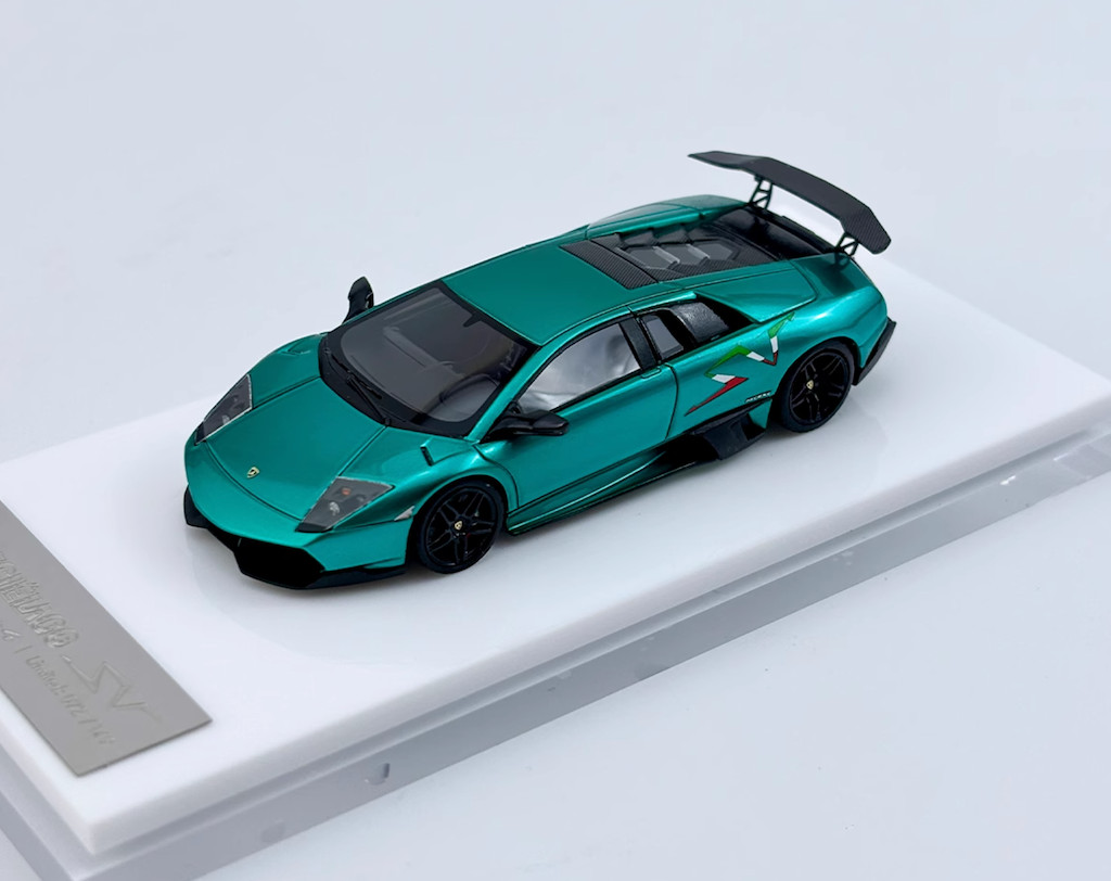1:64 CL Green Murcielago LP670-4 SV Racing Sports Model Diecast Resin Car