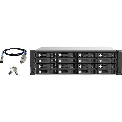 QNAP TL-R1620SEP-RP 16-Bay SAS-3 / SATA III JBOD Expansion Enclosure 2.5"/3.5" - Picture 6 of 7
