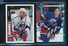 Lot (2) Deron Quint 1996-97 Upper Deck #206 Donruss #225 Signed Autograph (IM54)