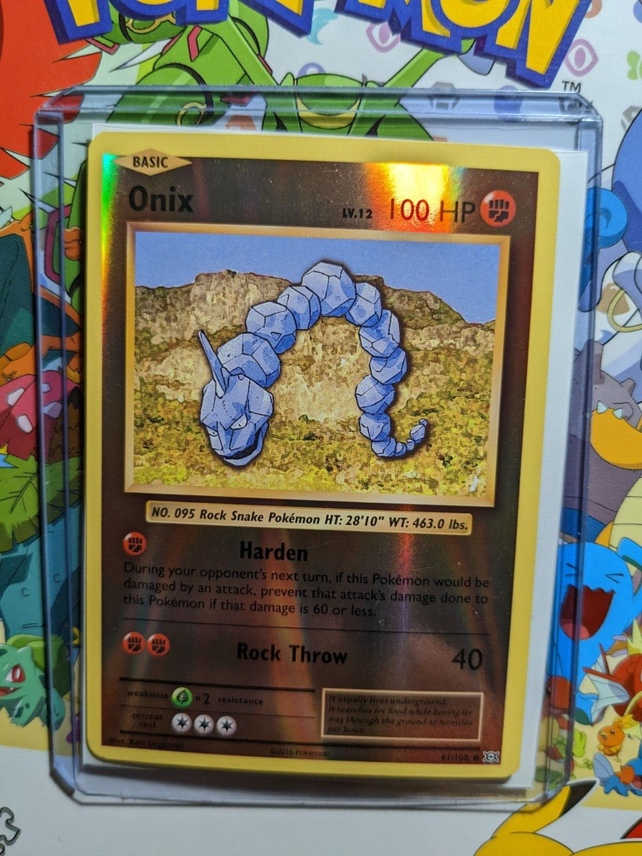 Pokemon Card TCG Trading Card Game XY Evolution #61/108 Onix English