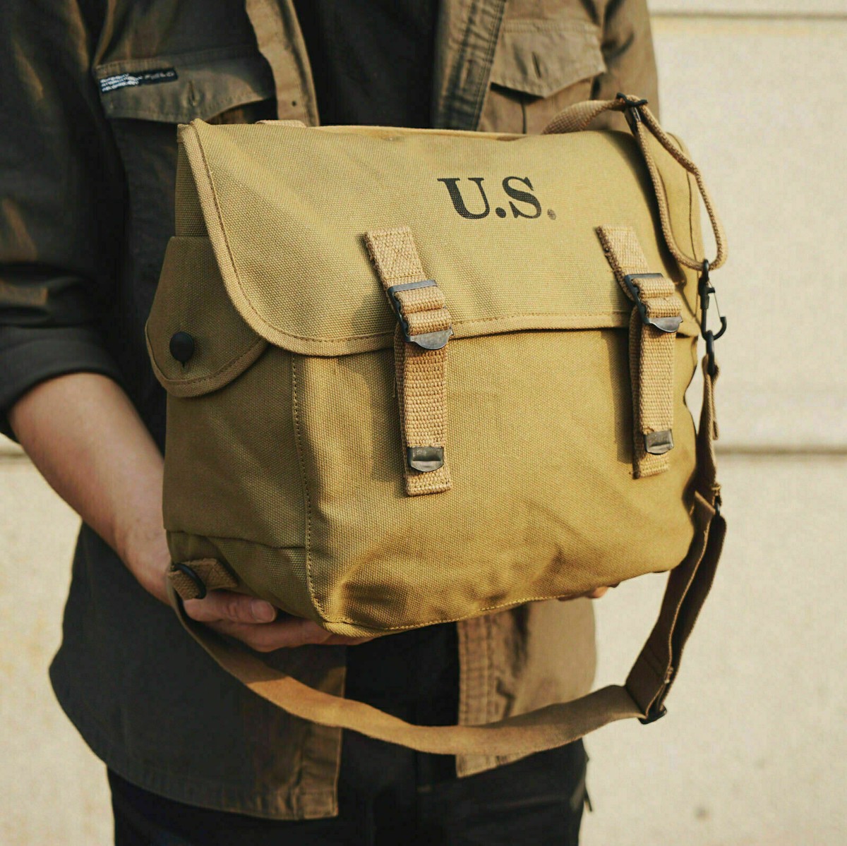 WWII WW2 US ARMY M1936 M36 MUSETTE FIELD BAG BACK PACK TOOL