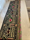 VINTAGE UZBEK SUZANI EMBROIDERY LONG TENT / WALL HANGING 358 x 46 cm