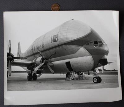 1965 Indianapolis Indiana NASA Aero Space Lines Pregnant Guppy Plane Photo +