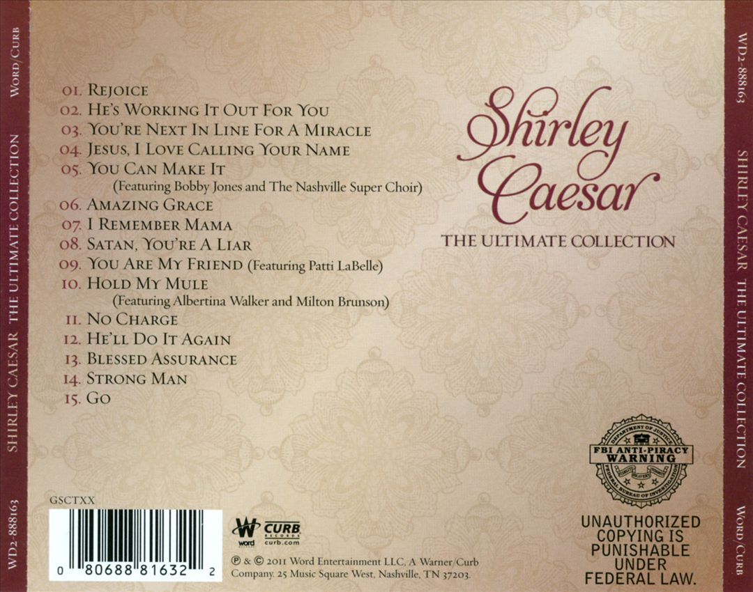 SHIRLEY CAESAR ULTIMATE COLLECTION NEW CD