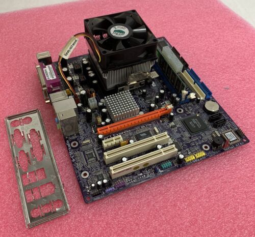 Ecs Csig-M754 Motherboard Amd Athlon 64 3200+ 2.21Ghz 512Mb Ram w/ Shield