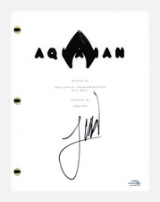 James Wan Signed Autographed AQUAMAN Movie Script Transcript Director ACOA COA