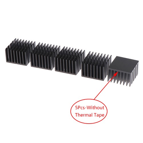 5Pcs Heatsink Radiator Cooler 22*22*15mm W/Thermal Tape For Electronic Chip IC - Afbeelding 11 van 14