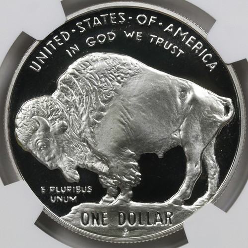 2001-P Proof $1 Buffalo Commemorative Silver Dollar NGC PF69UCAM - Picture 4 of 4