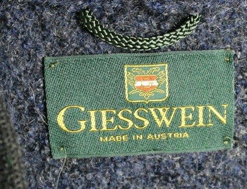 Giesswein Austria Womens Navy Blue Black Wool Alpaca Mohair Cardigan Sweater 40 - Picture 3 of 5