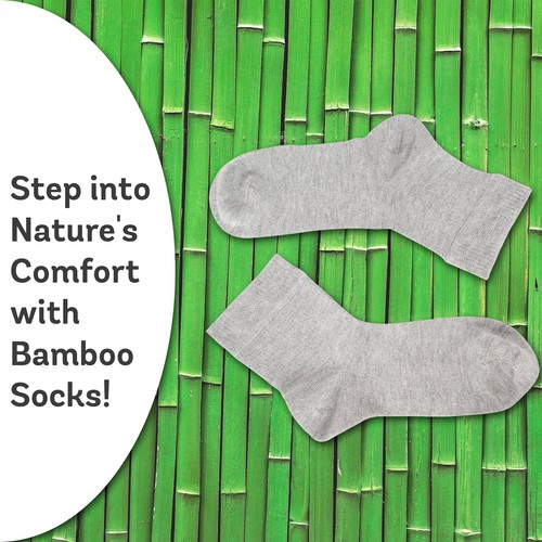 Zemy® Women Diabetic Ankle Socks 6-Pair Bamboo Material Durable Seamless Toe - Picture 40 of 105
