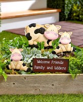 Barnyard Family Garden welcome Cow Stake Set Barnyard Family Garden welcome Cow Stake Set