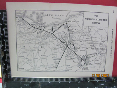1925 RAD & LAKE ERIE EISENBAHN W&LE RR SYSTEMKARTE NEW YORK DEPOT GESCHICHTE