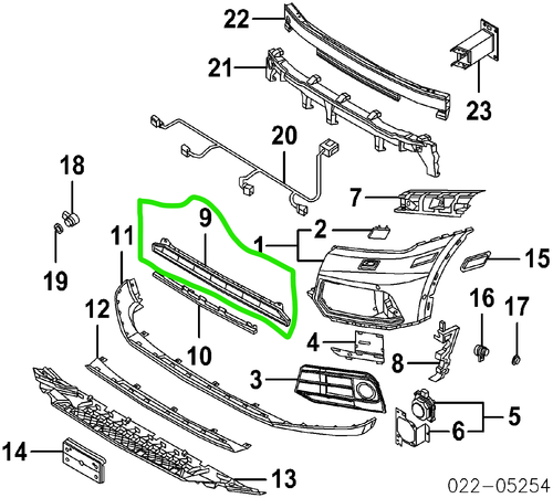 new front bumper cover lower center grille insert  fits 2018 - 2020  Q5  - Bild 3 von 5