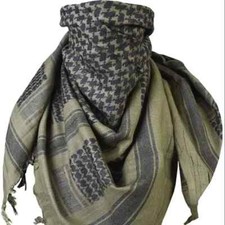 Pure Cotton Shemagh Arab Keffiyeh Military Tactical neck Wrap Scarf 42" x 42"