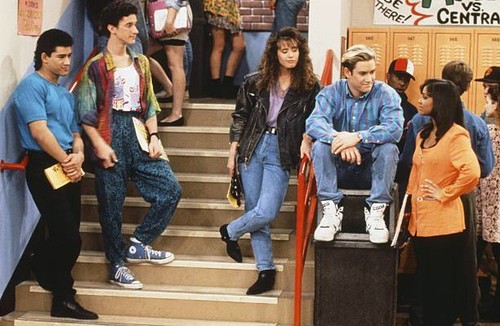 Saved By The Bell with Mario Lopez as A.C. Slater, Dustin Diam - 1992 TV Photo 1