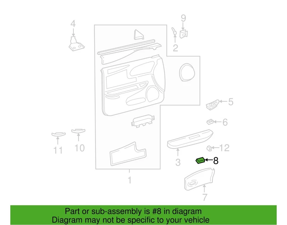 Front Right Power Window Lift Control Switch For Buick Regal Century Riviera - Imagem 3 de 4