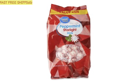 Great Value Peppermint Starlight Mints Hard Candy, 60 oz.