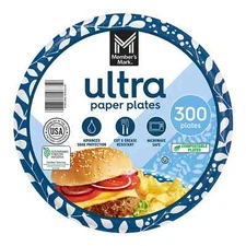 Member's Mark Ultra Paper Plates 8.5" 300 Ct Heavy Duty Soak-Proof Lunch Plate