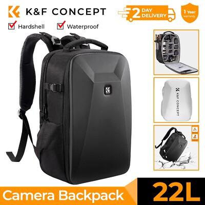 K&F CONCEPT 22L Pro Kamerarucksack Fotorucksack mit Hartschale Kameratasche