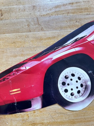 Ferrari vintage recortado de un póster coche 30" x 7" VER FOTOS silueta coche - Imagen 12 de 15