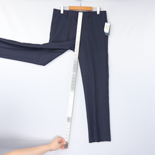 Perry Ellis Dress Pants Slim Fit Mid Rise Skinny Dark Navy Blue Mens Size NWT - Picture 11 of 58