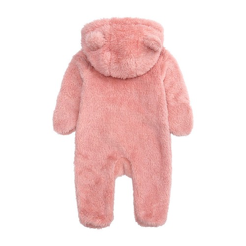 Pagliaccetto tutina body vestiti neonato ragazzo ragazza orso con cappuccio zip - Foto 6 di 38