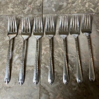 WM Rogers And Son Silver Plate Flatware IS Exquisite Salad Forks