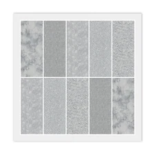 Jelly Roll (20) 2 1/2" Strips, LIGHT GRAY - 100% Cotton Fabric, 5 Prints 4 Each