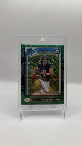 2024 Caleb Williams Green Velocity Laser Prizm Optic SP RC #201 Lazer Rookie