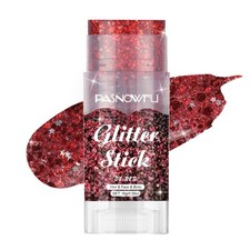 Red Body Glitter Stick for Face  Hair, Sparkling Makeup for Women and Girls