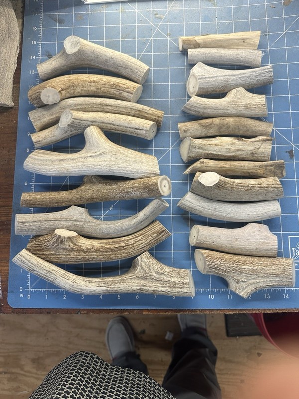 20 Pcs 6 Pounds Axis Deer Antler Dog Chews Crafts LOT 200