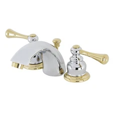 KB3944BL Mini-Widespread Bathroom Faucet, Polished Chrome/Polished Brass