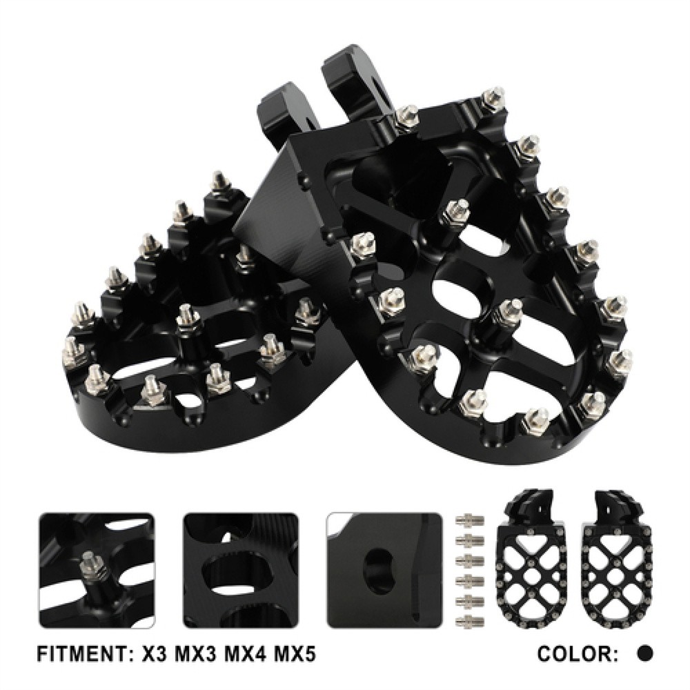 2Pcs Aluminium Alloy Footrest Footpegs Black For Talaria X3 MX3 MX4 MX5