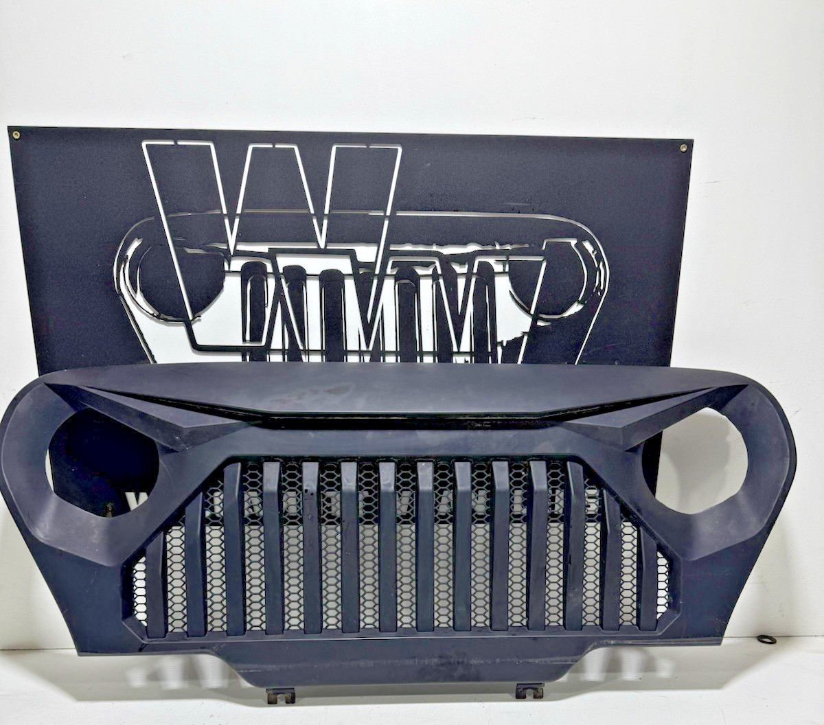 97-06 Jeep TJ Wrangler Front Matte Black Grill Grille Cover Mesh Angry Birds CC