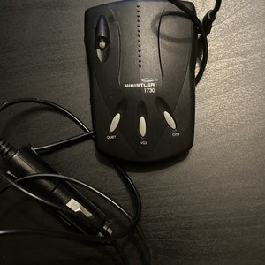 Whistler 1730 Radar Detector Audio/Visual Alerts City/Quiet Mode VG2 w/ Cord