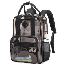 Small Clear Backpack for School Transparent Bookbag for Kids Heavy Duty PVC See